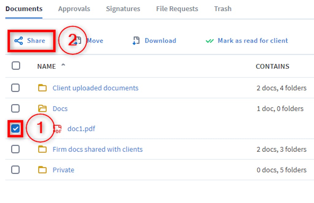 Documenti (base): Condividere documenti con terze parti o clienti che non hanno accesso al portale