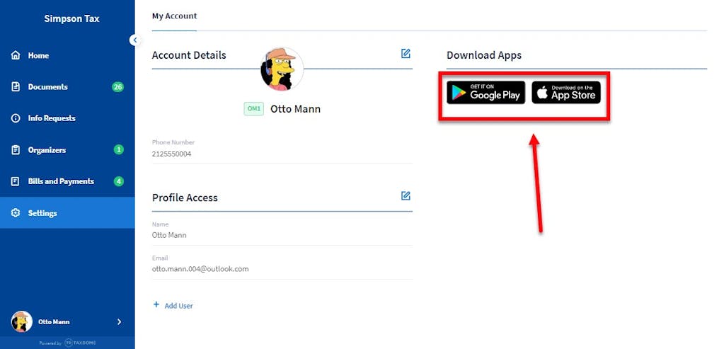 L’App Del Portale Clienti TaxDome (Android e iOS)