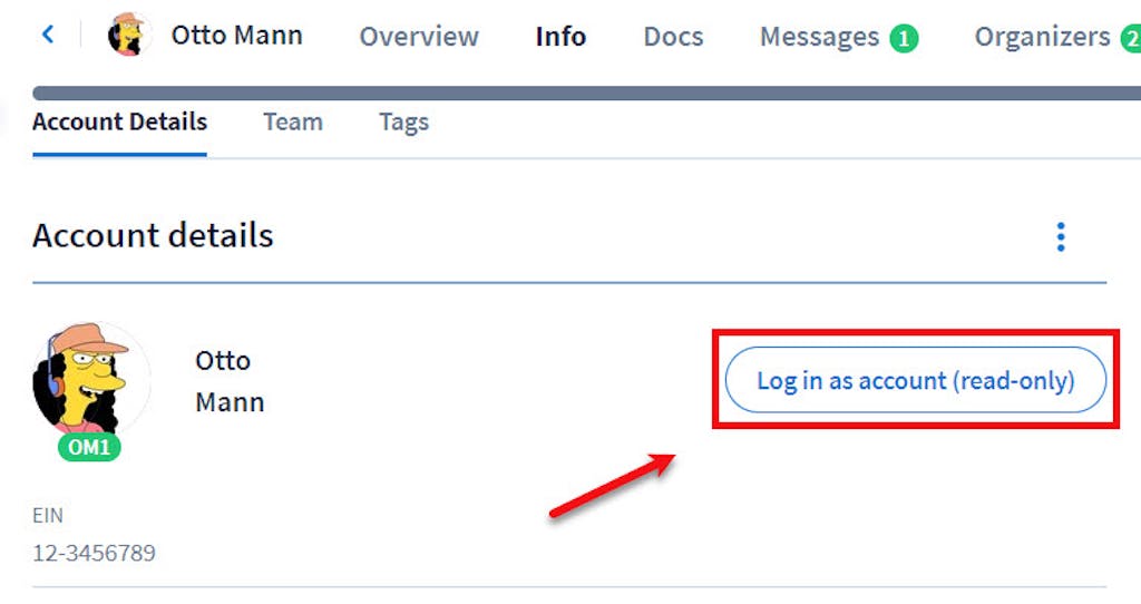 CRM (Basic): See a Client Account in Read-Only View