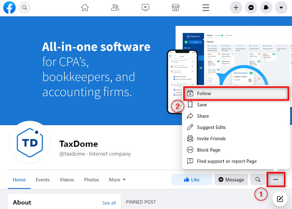 TaxDome on Social Media: Follow and Join Us