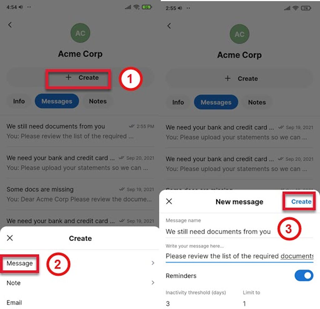 Mobile App: Secure Messages