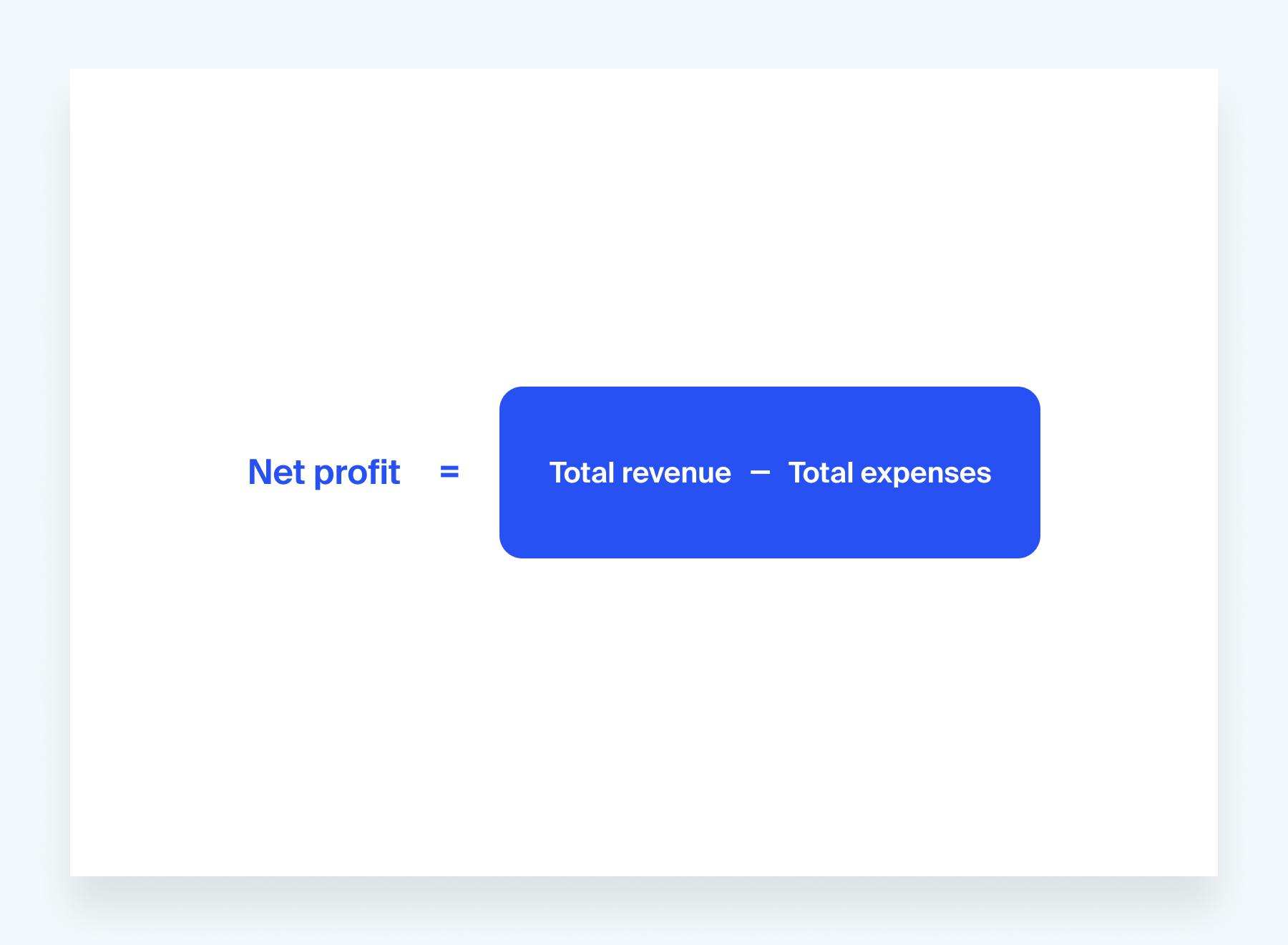 Formula to calculate net profit