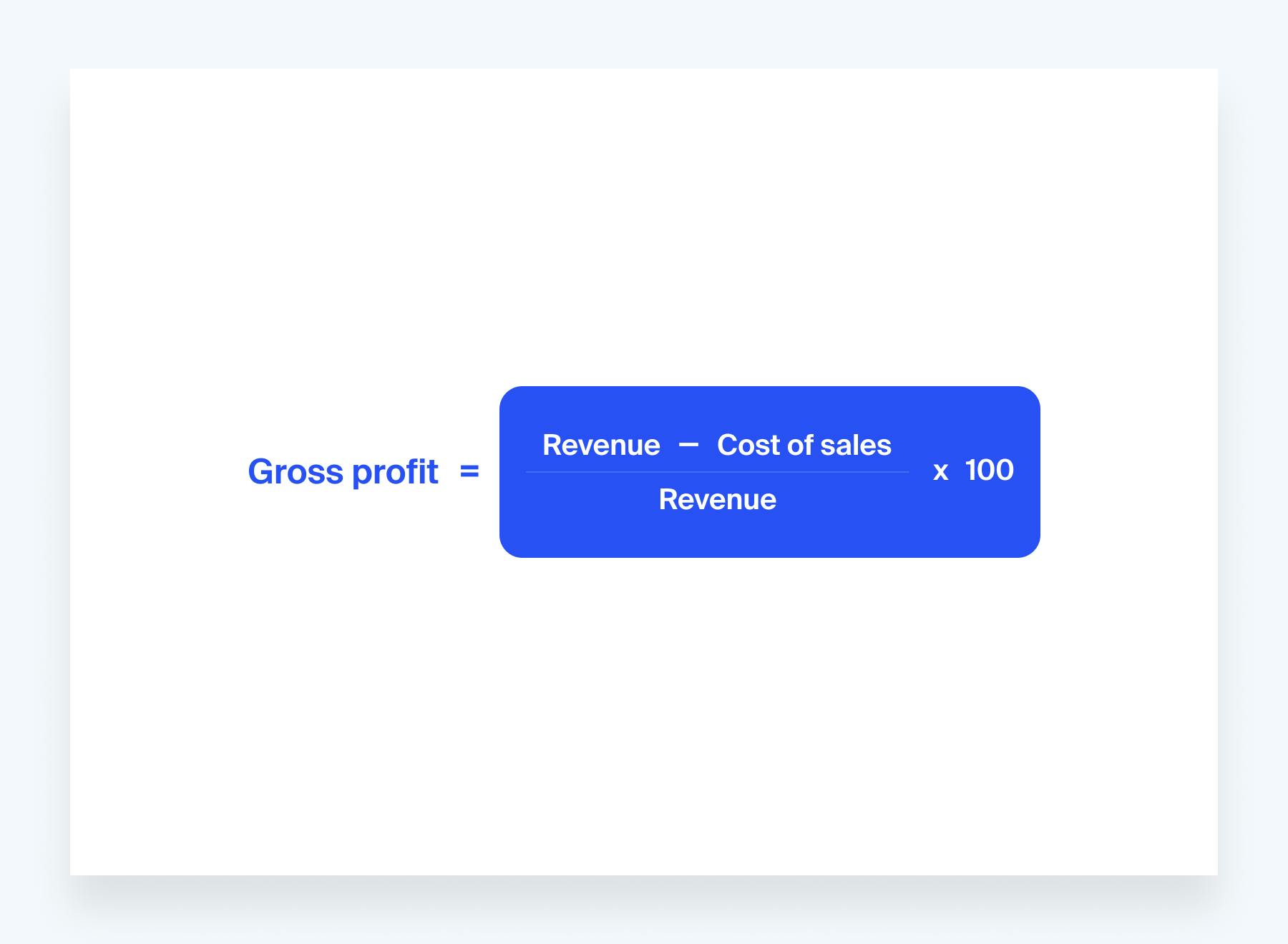 Gross profit formula