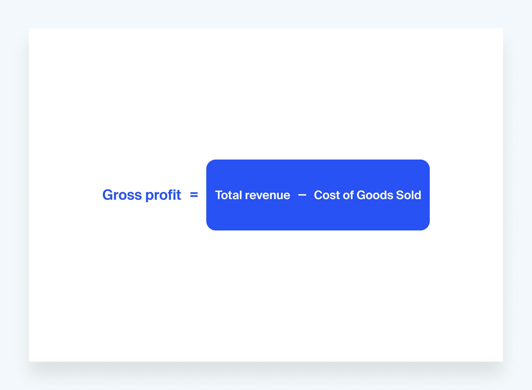 Formula to calculate gross profit margin