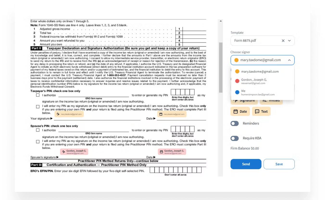 Unlimited e-signatures