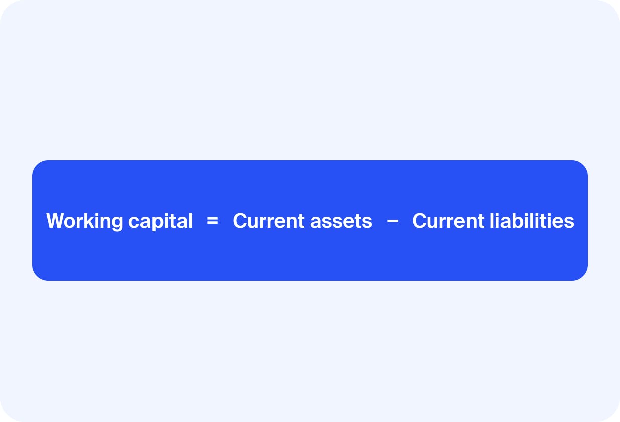 Formula to calculate working capital